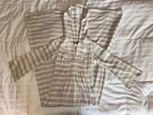 Vintage  70's Rainbow Striped Hooded Maxi dress with Bell Sleves - Picture 1 of 16