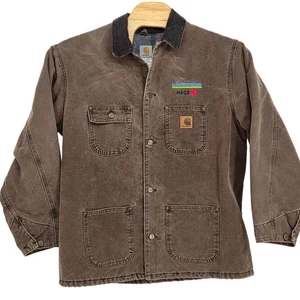 Carhartt Men XL C02 CHT Blanket Lined Chore Barn Coat Chestnut Brown Jacket USA - Picture 1 of 5