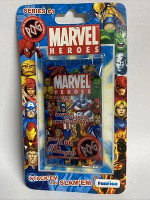 NEW 2006 Marvel Heroes. Series # 1 Stack'em and Slam'em Pogs. V46 - Image 1 of 2
