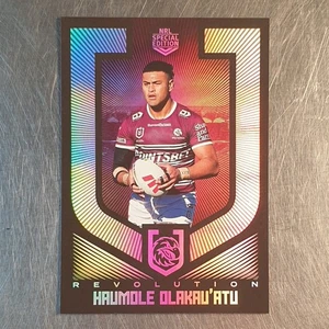 2024 NRL Revolution Silver Parallel Card SS060 Haumole Olakau'atu Manly - Picture 1 of 2