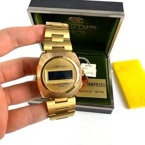 Vintage Croton Terrestrial Herren Armbanduhr Quarz Digital - Bild 1 von 7