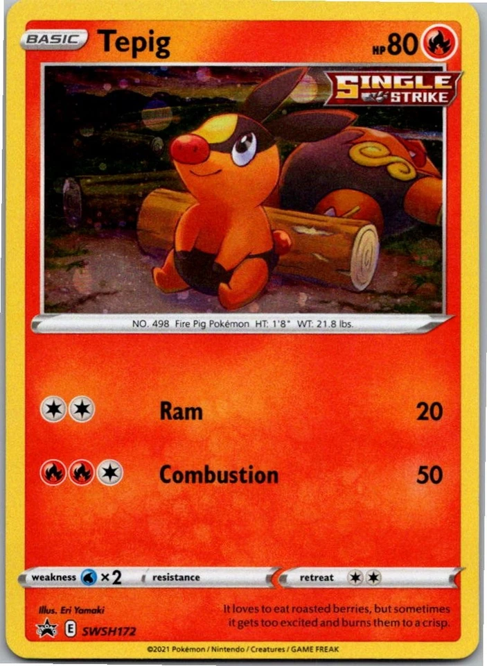 Tepig - Promo SWSH: Sword & Shield Promo Cards SWSH172 NM Holo - Image 1 of 2