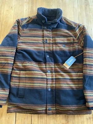 Chaqueta para hombre Roark Axeman azul marino oscuro rayas talla mediana nueva con etiquetas Foto 1 de 4