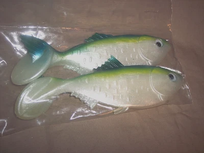 Manns Baitfish Manns Mannhaden 8" Menhaden  Fish Lure Snapper Fishing 2 Pack - Image 1 of 4