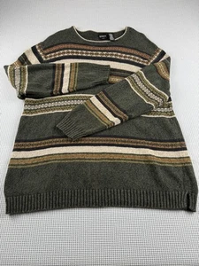 Vintage ERIKA Damen Pullover, 2XL kuschelig erdig Color Block, Rundhals warm, weich - Bild 1 von 14