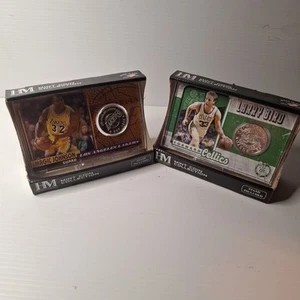Highland Mint Magic Johnson And Larry Bird Mint Coin Collection  Stands With... - Picture 1 of 17