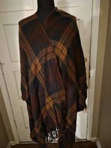 Envoltura a cuadros para mujer Cato núcleo de cabaña colores muy suaves de otoño - Imagen 1 de 6