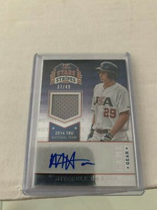 Mitchell Hansen 2015 USA Baseball Stars & Stripes Jersey Auto #76 #37/49