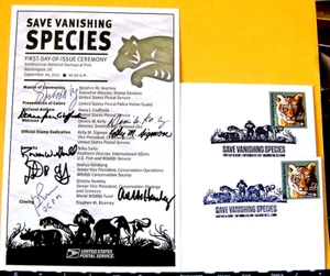 VANISHING SPECIES STAMP 1st DAY SIGNED CEREMONY PROGRAM SEPT 20, 2011 - Picture 1 of 2