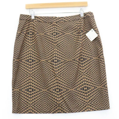 New NWT Nordstrom Halogen Geometric Professional Knee Length Skirt Size 12 - Image 1 of 4