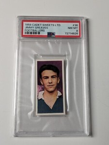 Cadet Sweets 1958 Jimmy Greaves Chelsea Spurs Rookie RC Inverted Back PSA 8