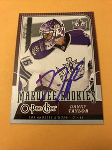 Danny Taylor Signed Los Angeles Kings Rookie Card 2