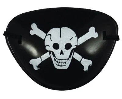 Captain Jack Child Pirate Eye Patch Skull And Crossbone Dress Costume Accssories - Image 1 of 3