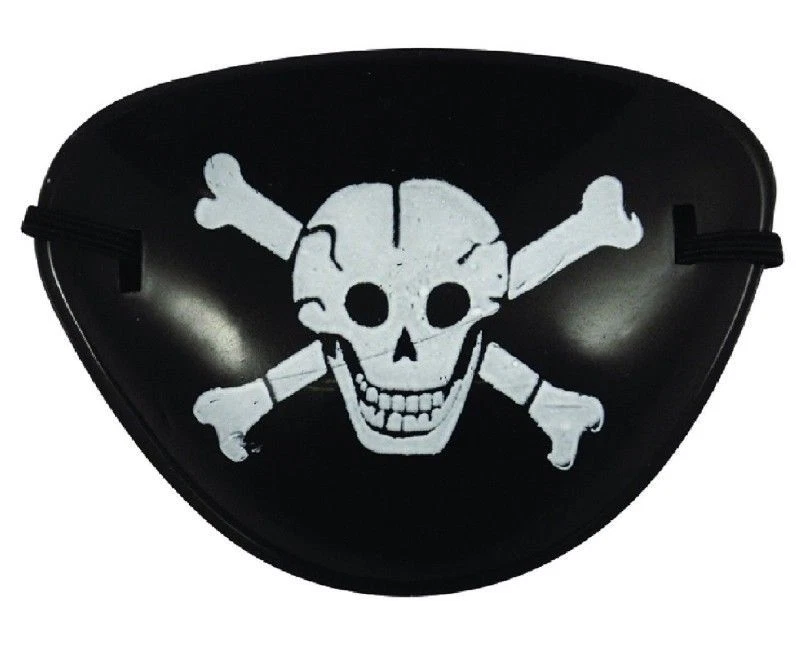 Captain Jack Child Pirate Eye Patch Skull And Crossbone Dress Costume Accssories - Image 1 of 3