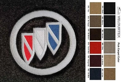 Lloyd Mats Velourtex Buick Electra Tri-Shield Logo Front Floor Mats (1967-1990)  - Image 1 of 4