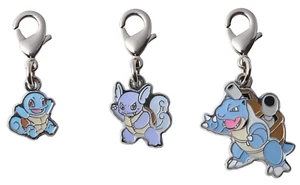 Pokémon Center Original Metal Charm 007 008 009 Squirtle & Wartortle & Blastoise - Picture 1 of 2