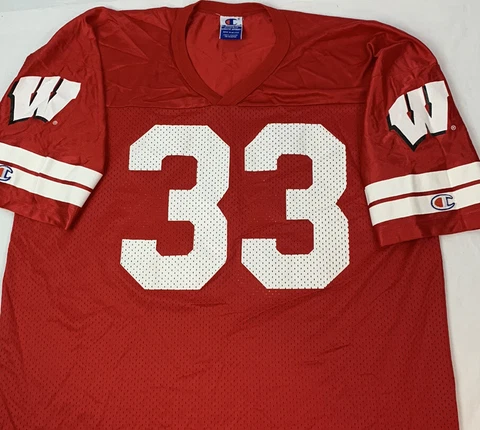 Vintage Wisconsin Badgers Jersey Champion NCAA Football Ron Dayne #43 Mens 48 Cover