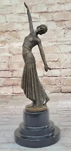Escultura de bronce D.H.Chiparu Art Deco danza egipcia estatua figura - Imagen 1 de 10