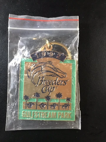 1992 Breeders Cup Gulfstream Park Key Chain Horse Racing Horses Cover
