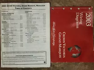 2003 Ford Crown Victoria Mercury Grand Marquis Service Manual Set of 2 - Foto 1 di 2