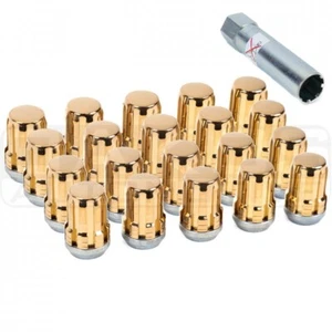 McGard Spline Drive Lugs (Gold, 12x1.25mm, Set/20) For Subaru    - Picture 1 of 2