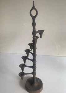 DANSK Denmark Jens Quistgaard 18,5" Gusseisen KANDELABER Flammenstein 7 Kerzen MCM - Bild 1 von 6