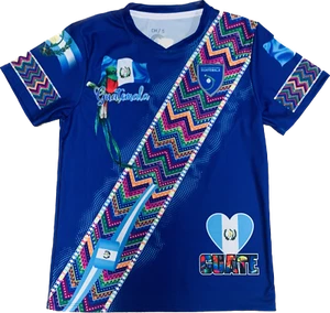 CAMISETA TÍPICA DE GUATEMALA AZUL 2023 TALLAS PARA HOMBRE/ GUATEMALA JERSEY - Picture 1 of 13