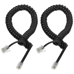 2 Pcs Telephone Cable Cables for Landline Retractable Cord - Zdjęcie 1 z 12