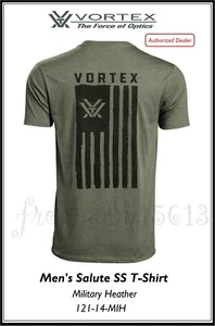 VORTEX OPTICS Men's Salute SS T-Shirt Military Heather 121-14-MIH Auth Dealer - Picture 1 of 6