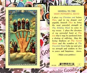 Novena alla Mano Potentissima - Sacra Carta Laminata 800-288 - Foto 1 di 3