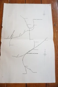 1892 North Eastern Railway Entfernungsdiagramm Plan Whitby Stadt Gosmont Battersby - Bild 1 von 3