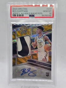 2023 Spectra Ben Sheppard Jersey Auto Gold Wave /3 PSA 10!!! - Picture 1 of 2