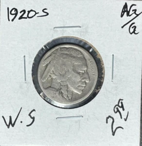 1920-S NÍQUEL BÚFALO ~ AG/G ~BONITA MONEDA~ - Imagen 1 de 2