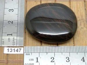 OBSIDIENNE BRONZE pierre plate RARE & SUPERBE QUALITE lithotherapie reiki galet - Picture 1 of 2