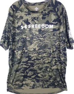 Under Armour-Mens Performance T-Shirt-XL Extra Large-Green Camo-Short Sleeve - Picture 1 of 7