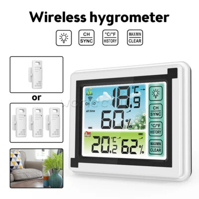 Thermometer Indoor Outdoor Digital LCD Hygrometer Temperature Humidity Meter New - Image 1 of 4