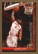 2005-06 Bowman Gold Detroit Pistons Basketball Card #76 Ben Wallace