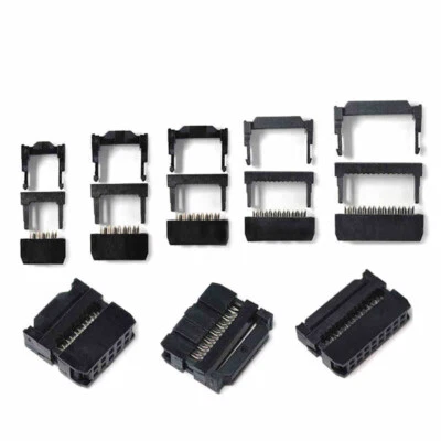 10 PACK- 6/8/10/12/14-50Pin IDC Socket Plug Ribbon Cable Connector 2.54mm Pitch - Image 1 of 4