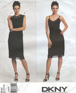 Vogue 2747 uncut Donna Karan DKNY pattern sizes 8-12 slip dress top and skirt - Picture 1 of 2