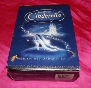 ๐ DISNEY CINDERELLA COLLECTOR'S DVD GIFT SET W/ FILM FRAME PORTRAITS NO BOOKLET - Picture 1 of 4
