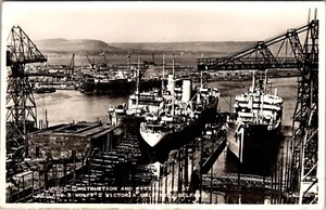 Foto postal real RPPC ASTILLERO VICTORIA, BELFAST Irlanda del Norte JB26 - Imagen 1 de 2