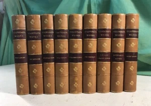 William Makepeace Thackeray’s Works in Fine Leather Binding Books Bound antique - Imagen 1 de 12