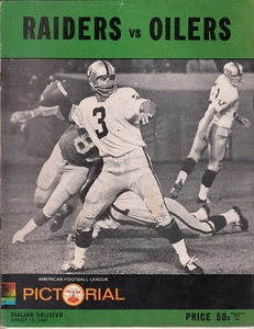 Oakland Raiders vs Oilers 1967 AFL Exhibition Game Program - Super Bowl II Team - Imagen 1 de 1