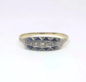 Antiker Damenring runder Laborgefertigter Diamant Geschenk 14 K Gelbgold-Finish - Bild 1 von 16
