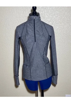 Chaqueta Atlética CHAMPION XS Para Mujer Gris 1/4 Cremallera Ligera Acanalada Semi-Ajustada Foto 1 de 4