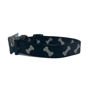 Reflektierendes verstellbares Hundehalsband, schwarz, groß 15” - 26”. 1" Dicke Easy Release - Bild 1 von 7