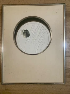 Greg Copeland Studio 1973 Mid Century Modern Embossed Fish Wall Art Retro - Picture 1 of 8