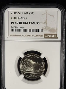 2006 S Clad Colorado State Quarter NGC PF 69 Ultra Cameo 25c UCAM - Picture 1 of 4