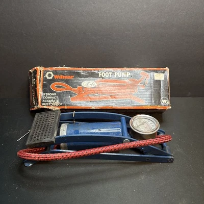 Bomba de pie de aire Wilmer vintage calibre 100 PSI. Probado y funciona. Foto 1 de 4