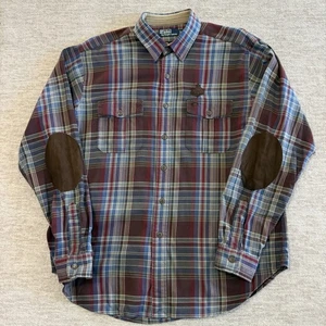 Polo Ralph Lauren Franela Cuadros Pato Pájaro Parche Camisa Abotonada Codo Parche XL - Imagen 1 de 10